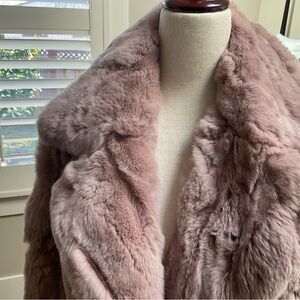 Love Token Plush Teddy Jacket in Dusty Rose